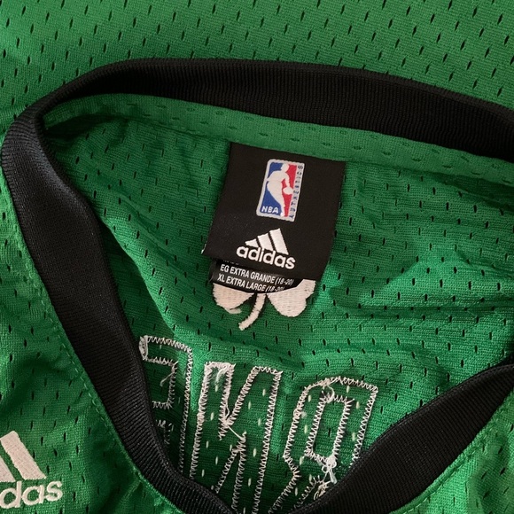 🏀HP🏀 Adidas Boston Celtics #5 Garnett Mesh Swingman Jersey Size Youth XL 18-20 - Picture 5 of 6